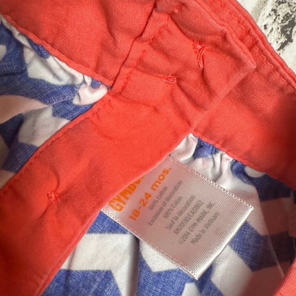 Gymboree Blue and Coral Chevron Dress - Picture 2 of 3
